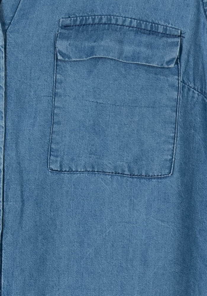 Robe Chemise Bleue - Taille L/40 de la marque La Fée Maraboutée | PARAD105540 - Vendu par Paradigme - Image 3