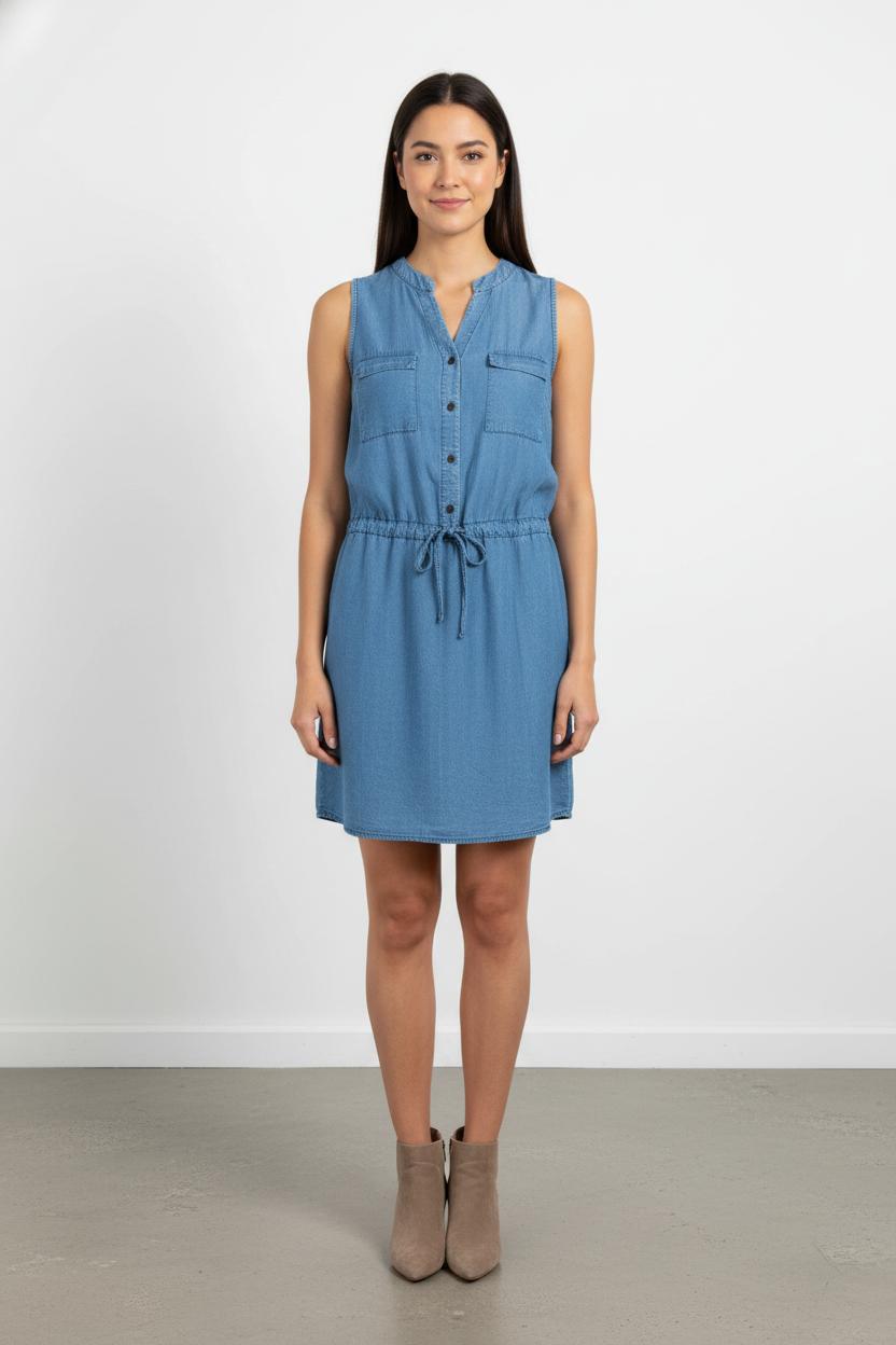 Robe Chemise Bleue - Taille L/40 de la marque La Fée Maraboutée | PARAD105540 - Vendu par Paradigme - Image 1