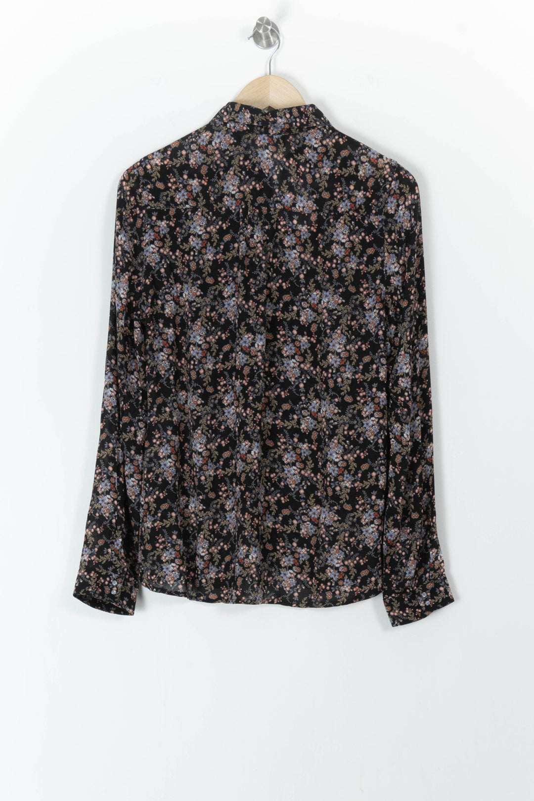 Chemise Fleurie Noire et Bleue - Taille M/38 de la marque Kookai | PARAD105562 - Vendu par Paradigme - Image 4
