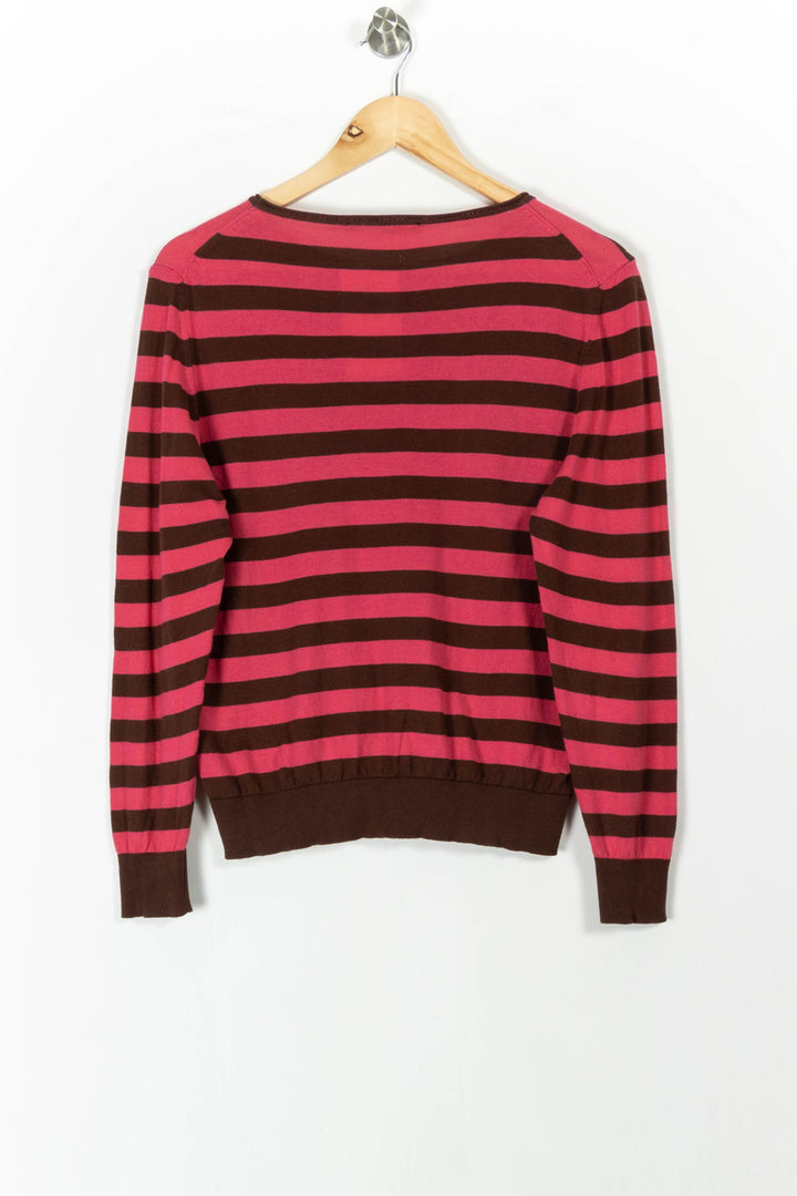 Pull Rayé Rose et Marron - Taille XL/42 de la marque Indies | PARAD105572 - Vendu par Paradigme - Image 4