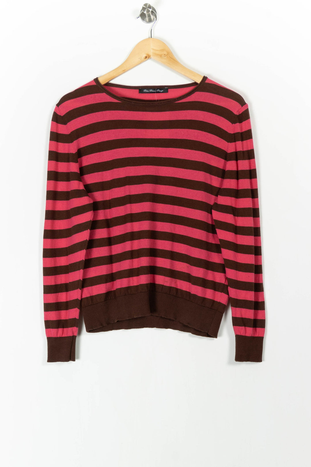 Pull Rayé Rose et Marron - Taille XL/42 de la marque Indies | PARAD105572 - Vendu par Paradigme - Image 2