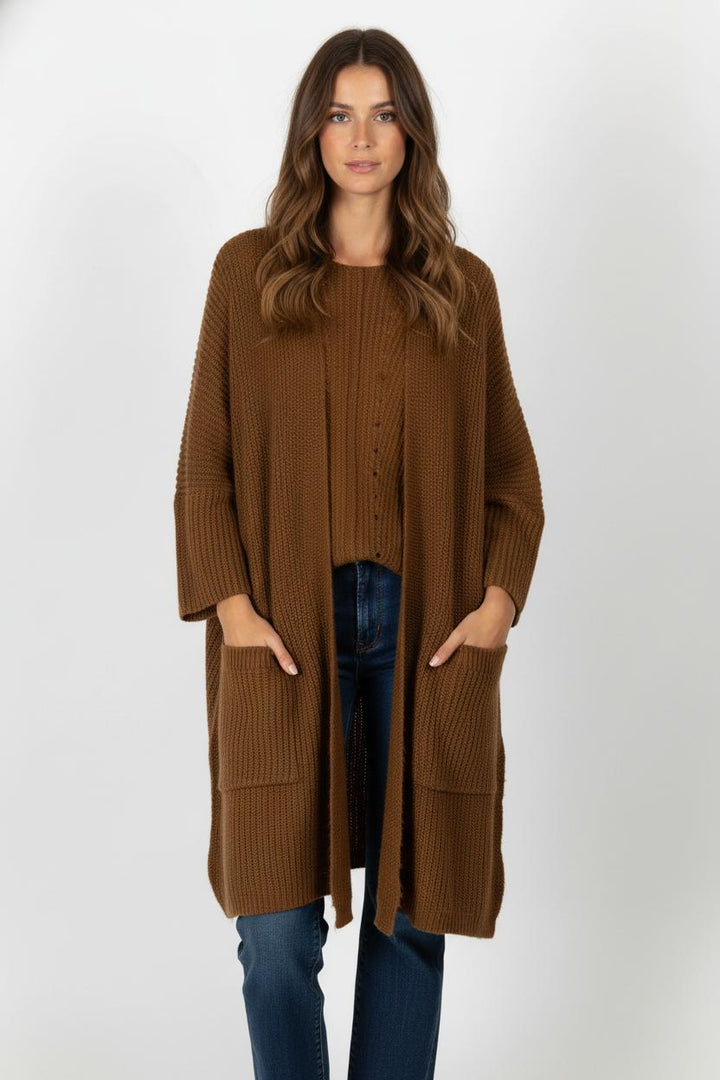 Cardigan Marron - Taille M/38 de la marque I.Code | PARAD105577 - Vendu par Paradigme - Image 1