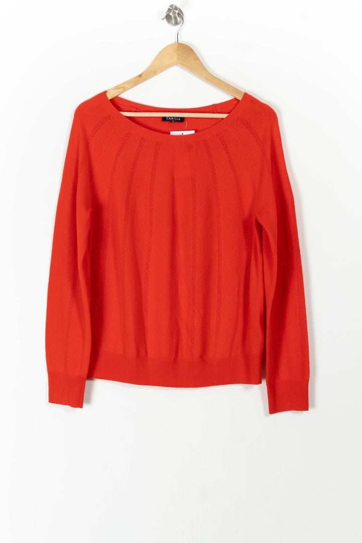 Pull Rouge - Taille L/40 de la marque Caroll | PARAD105578 - Vendu par Paradigme - Image 2