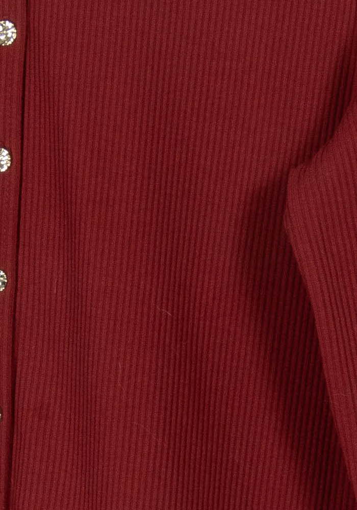 Chemise Bordeaux - Taille L/40 de la marque Caroll | PARAD105580 - Vendu par Paradigme - Image 3