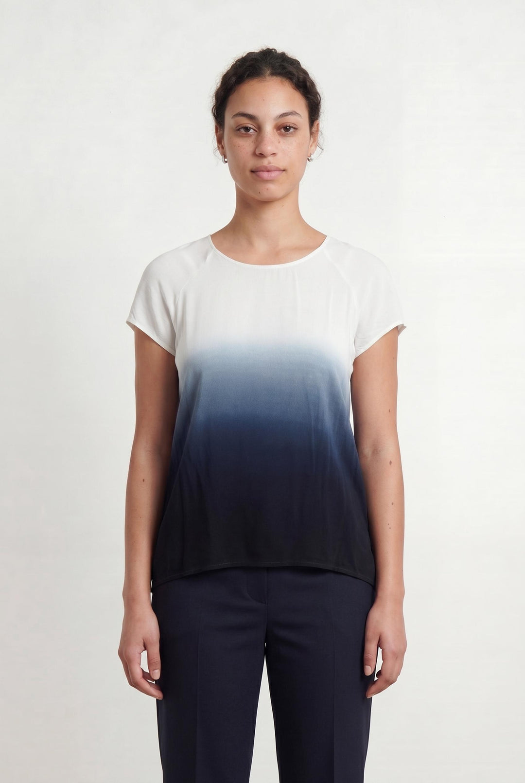 T-shirt Blanc et Noir - Taille L/40 de la marque Sud express | PARAD105582 - Vendu par Paradigme - Image 1
