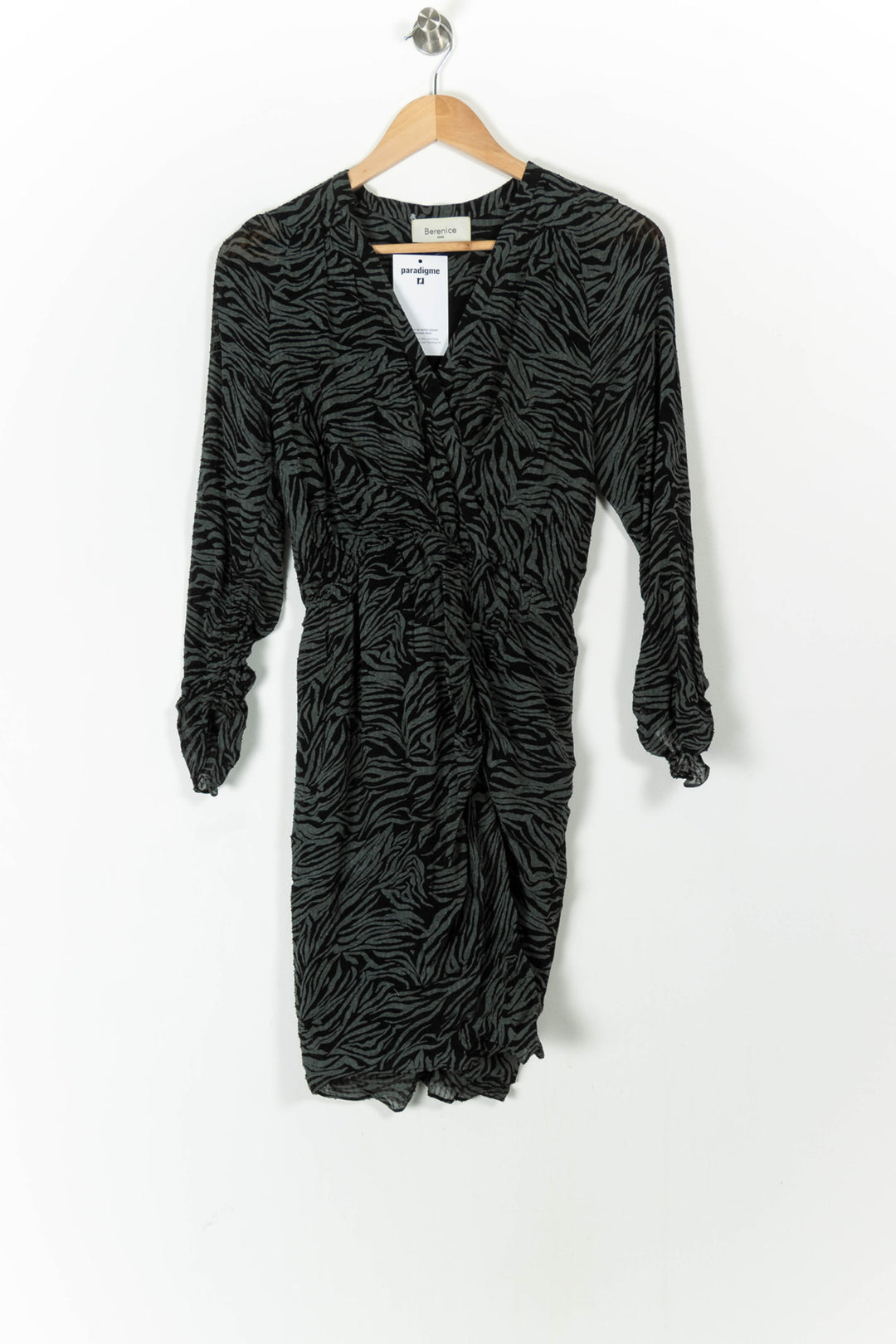 Robe Courte Verte et Noire - Taille XS/34 de la marque Bérénice | PARAD105584 - Vendu par Paradigme - Image 2