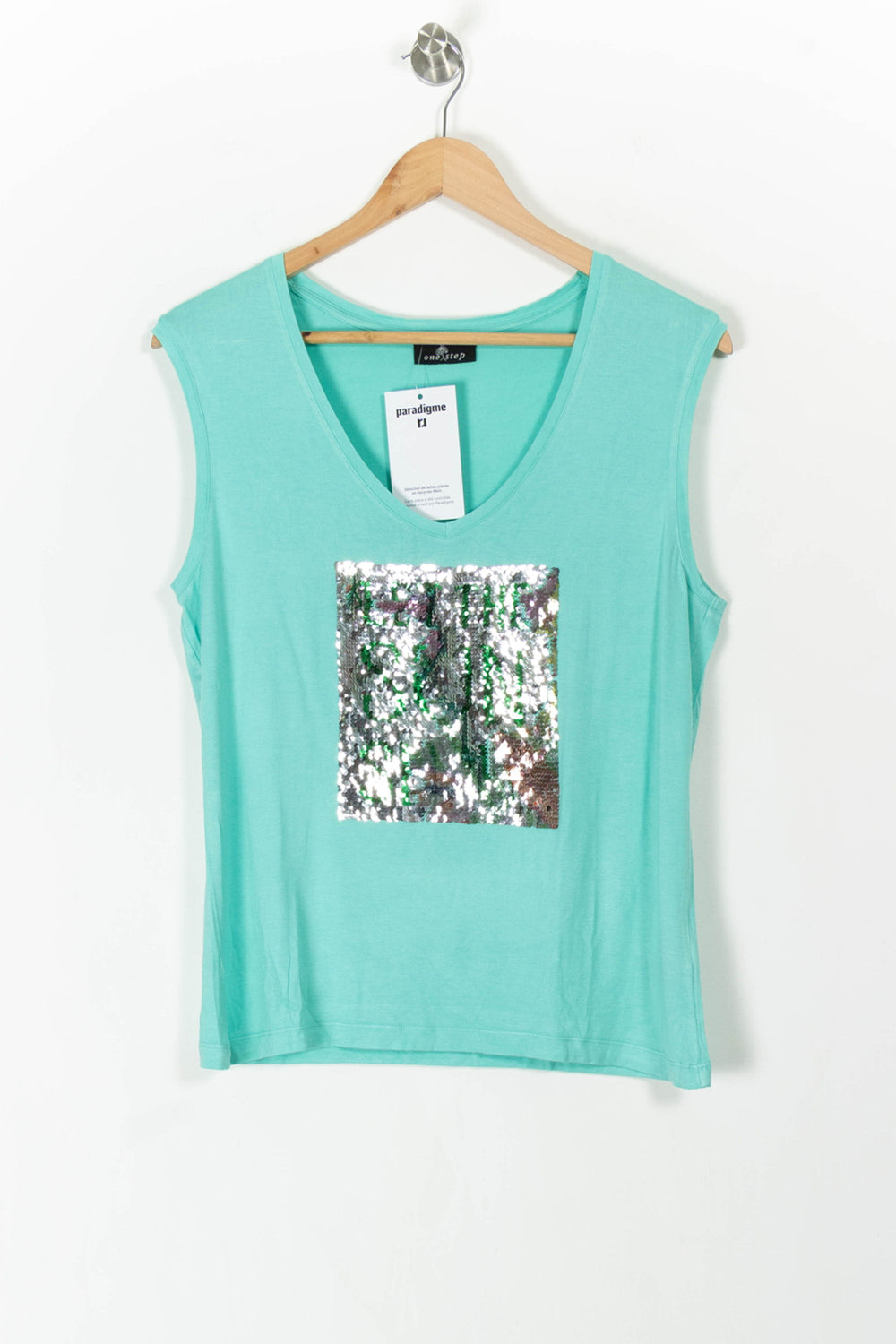 Débardeur Vert - Taille L/40 de la marque One Step | PARAD105586 - Vendu par Paradigme - Image 2