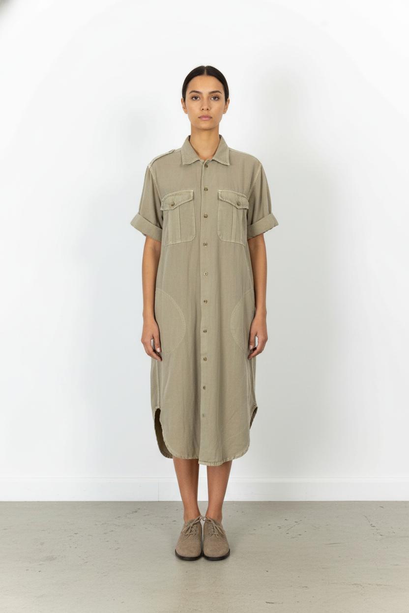 Robe Chemise Beige - Taille M/38 de la marque Léon & Harper | PARAD105595 - Vendu par Paradigme - Image 1