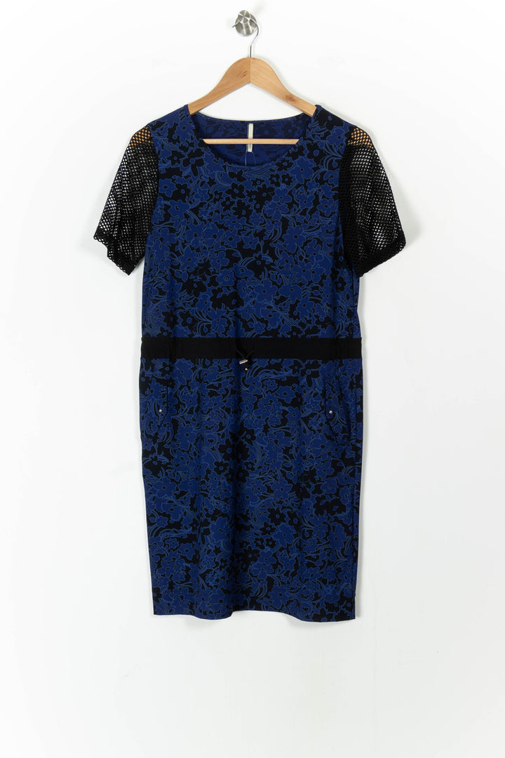 Robe droite Bleu et Noir - Taille M/38 de la marque Indies | PARAD105601 - Vendu par Paradigme - Image 2