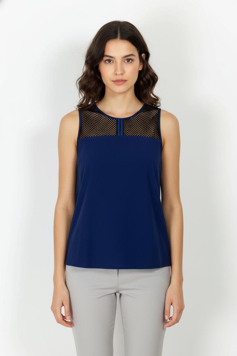 Débardeur Bleu et Noir - Taille M/38 de la marque Indies | PARAD105602 - Vendu par Paradigme - Image 1