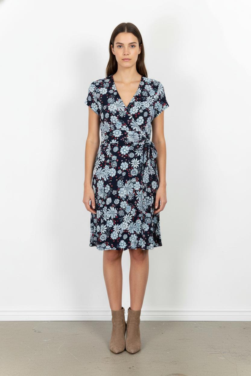 Robe Portefeuille Bleu et Blanc - Taille S/36 de la marque Claudie Pierlot | PARAD105608 - Vendu par Paradigme - Image 1
