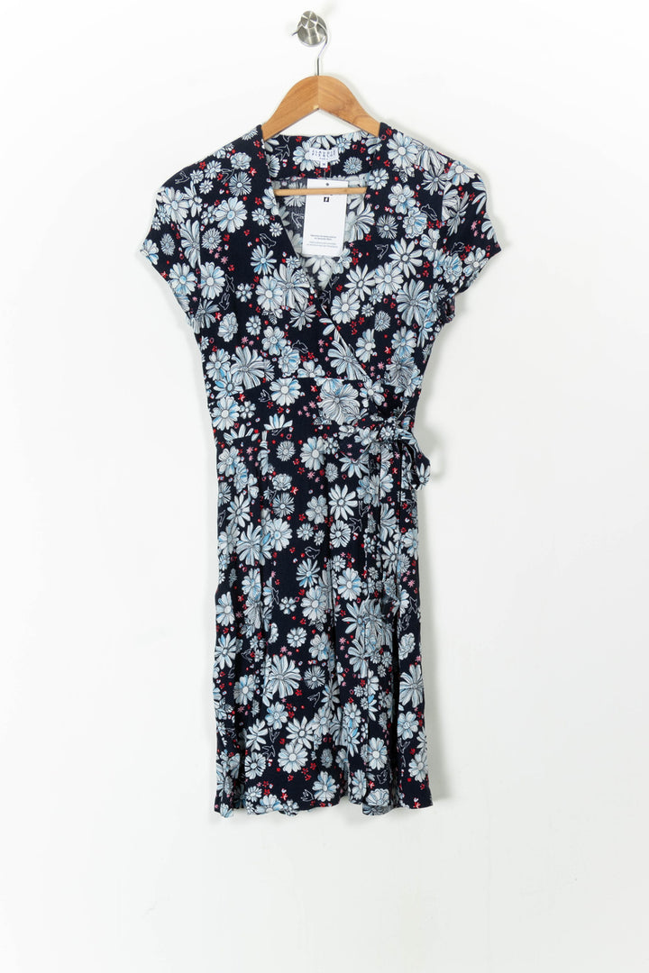 Robe Portefeuille Bleu et Blanc - Taille S/36 de la marque Claudie Pierlot | PARAD105608 - Vendu par Paradigme - Image 2
