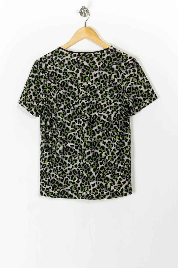 T-shirt Léopard Vert et Noir - Taille M/38 de la marque Indies | PARAD105620 - Vendu par Paradigme - Image 4