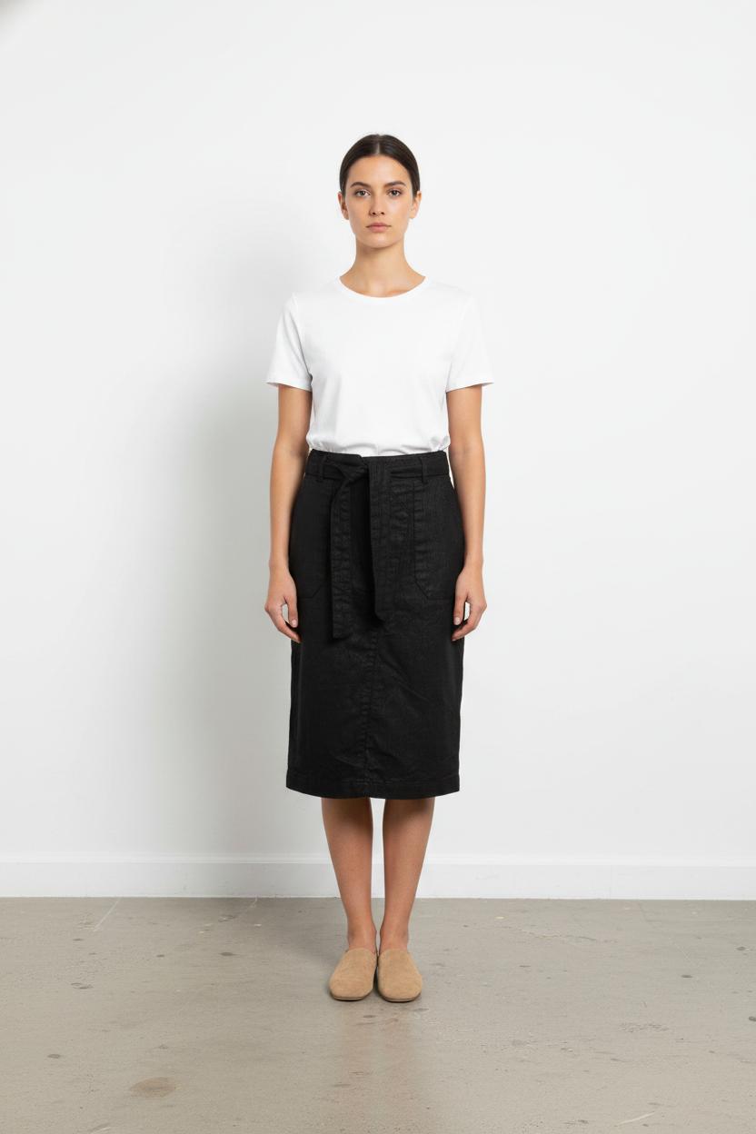 Jupe Midi Noire - Taille S/36 de la marque One Step | PARAD105626 - Vendu par Paradigme - Image 1