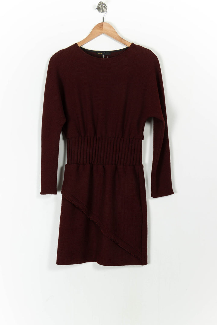 Robe Pull Bordeaux - Taille S/36 de la marque Maje | PARAD105629 - Vendu par Paradigme - Image 2