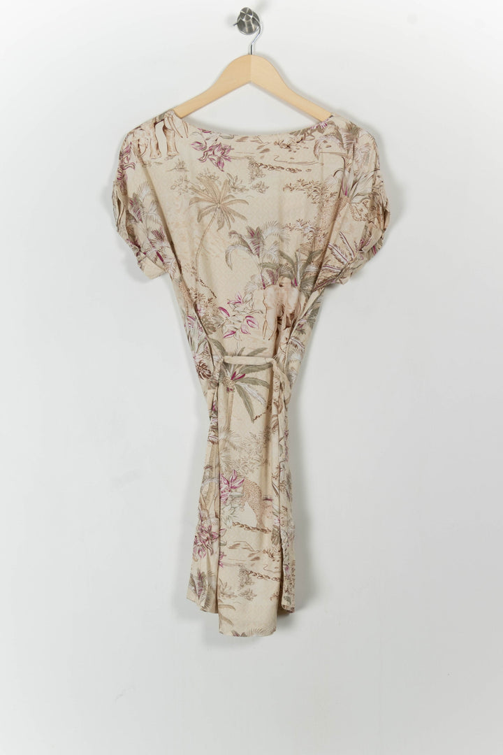 Robe Imprimée Beige - Taille S/36 de la marque La Fée Maraboutée | PARAD105637 - Vendu par Paradigme - Image 4