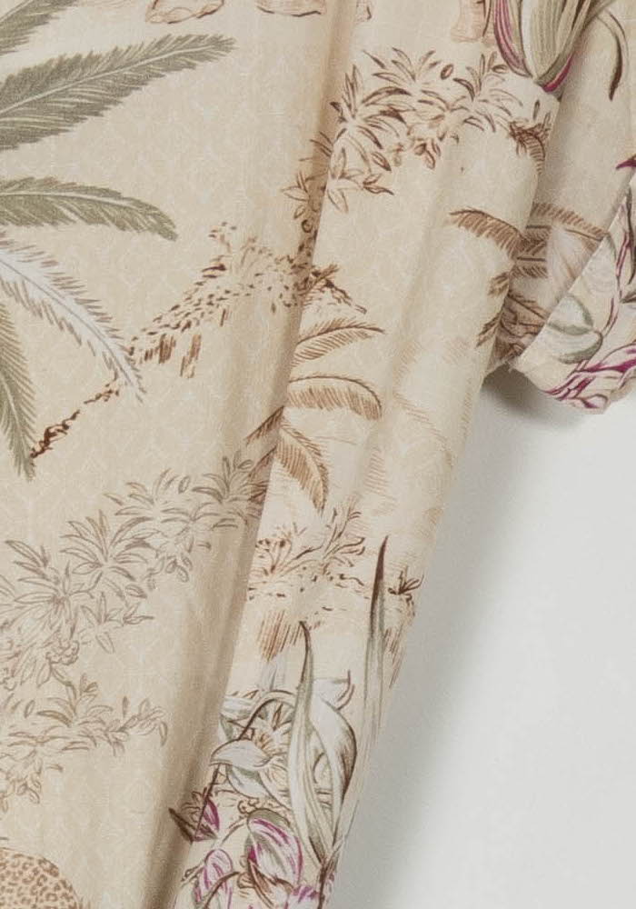 Robe Imprimée Beige - Taille S/36 de la marque La Fée Maraboutée | PARAD105637 - Vendu par Paradigme - Image 3
