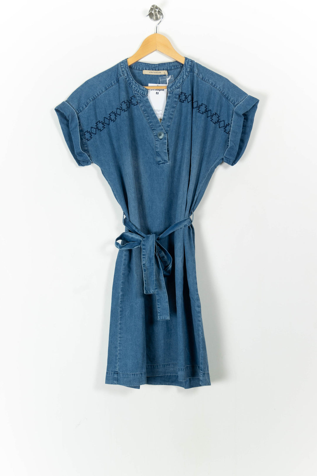 Robe Chemise Bleue - Taille S/36 de la marque La Fée Maraboutée | PARAD105639 - Vendu par Paradigme - Image 2