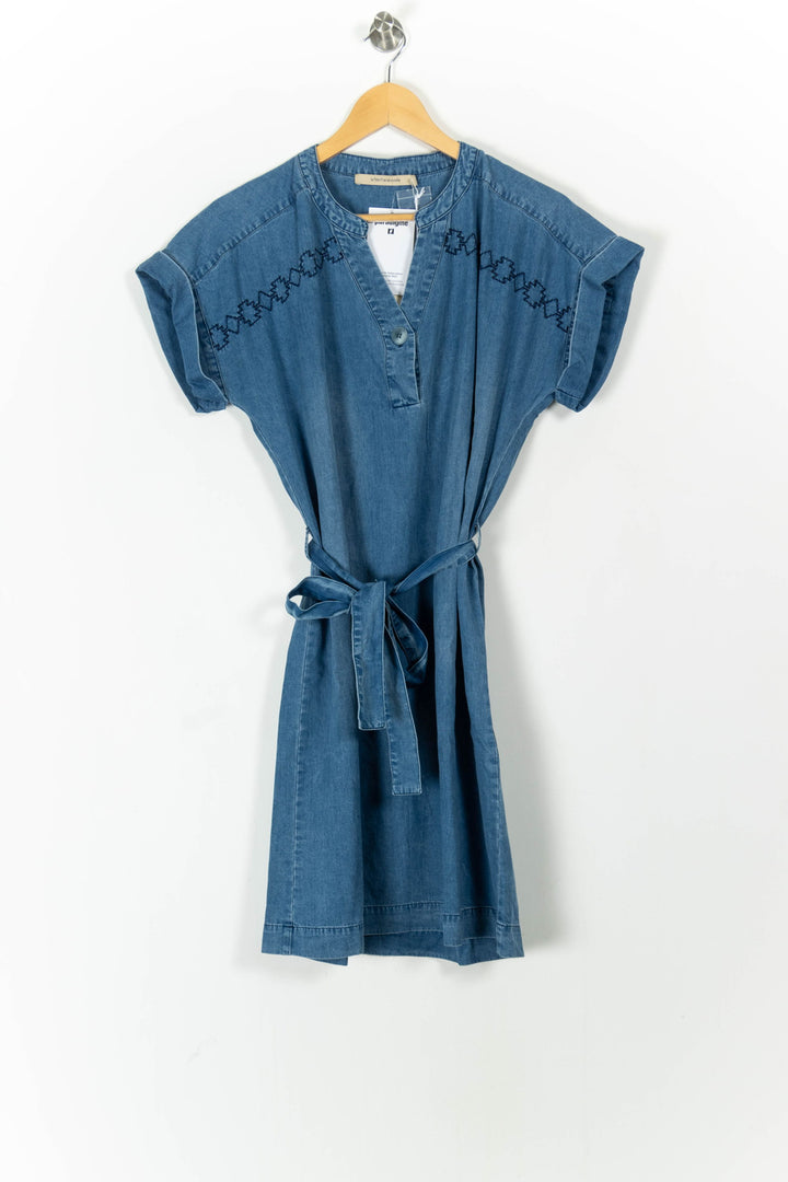 Robe Chemise Bleue - Taille S/36 de la marque La Fée Maraboutée | PARAD105639 - Vendu par Paradigme - Image 2