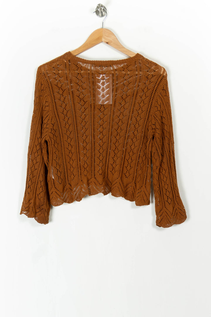 Pull Marron - Taille S/36 de la marque La Fée Maraboutée | PARAD105650 - Vendu par Paradigme - Image 4