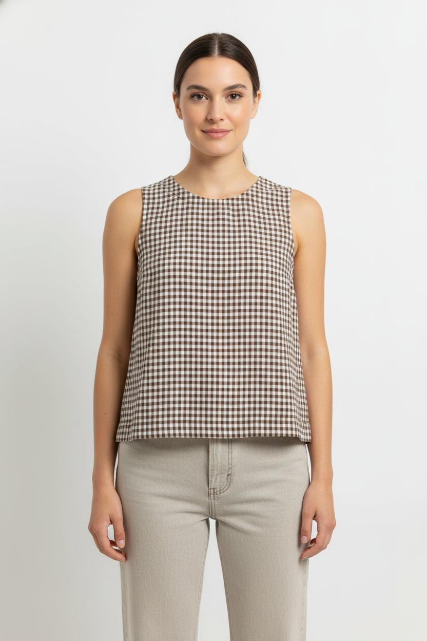 Débardeur Beige et Marron - Taille S/36 de la marque Des petits hauts | PARAD105651 - Vendu par Paradigme - Image 1