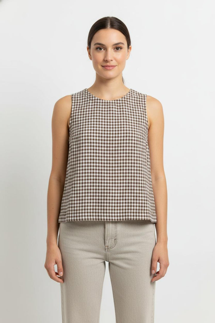 Débardeur Beige et Marron - Taille S/36 de la marque Des petits hauts | PARAD105651 - Vendu par Paradigme - Image 1
