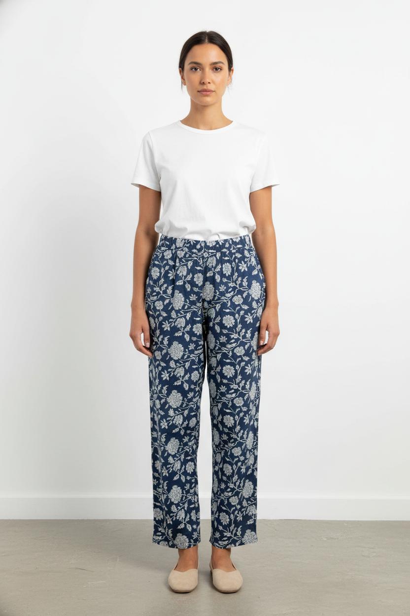 Pantalon Large Bleu et Blanc - Taille XS/34 de la marque Emile & Ida | PARAD105656 - Vendu par Paradigme - Image 1