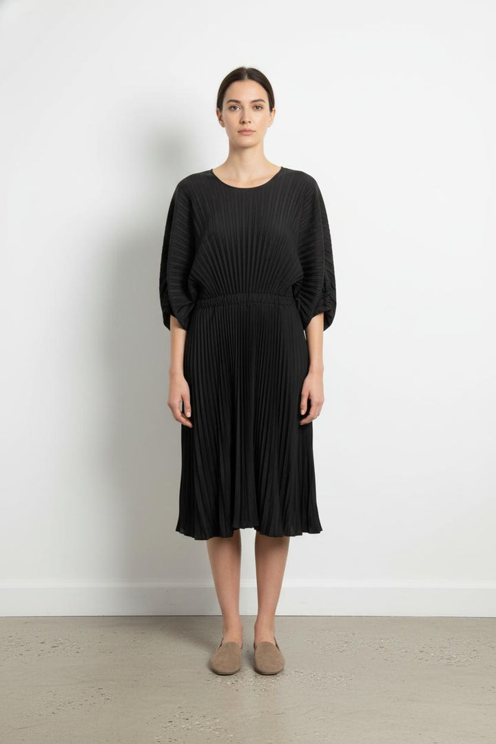 Robe Midi Noire - Taille S/36 de la marque Indies | PARAD105663 - Vendu par Paradigme - Image 1