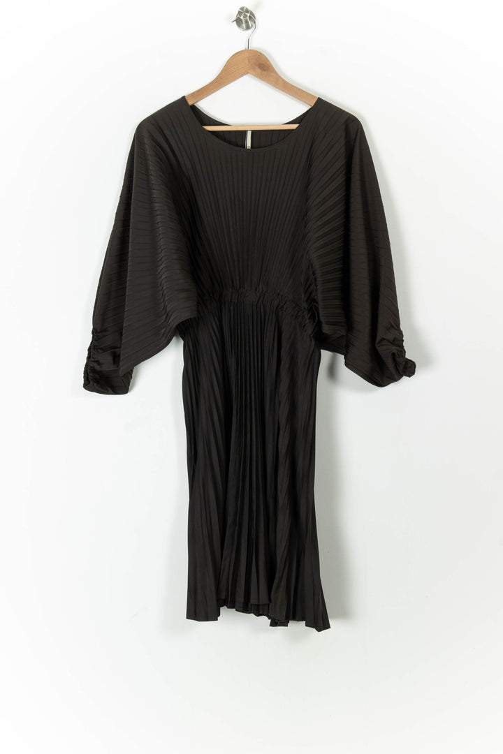 Robe Midi Noire - Taille S/36 de la marque Indies | PARAD105663 - Vendu par Paradigme - Image 2