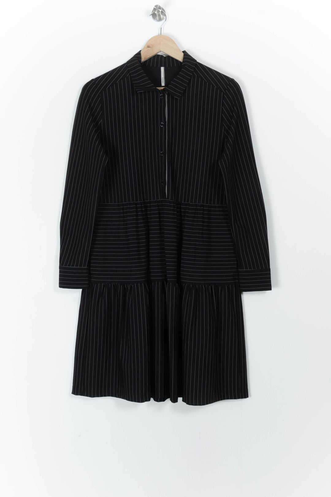 Robe Chemise Noire - Taille M/38 de la marque Indies | PARAD105665 - Vendu par Paradigme - Image 2