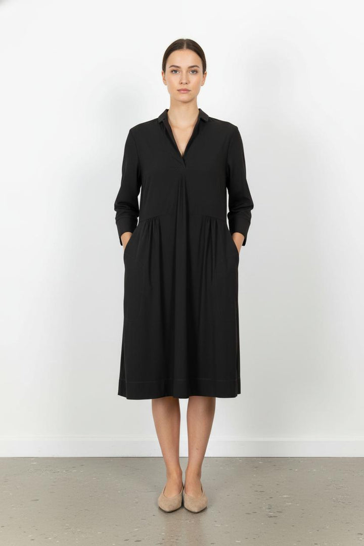 Robe Midi Marron - Taille M/38 de la marque Indies | PARAD105667 - Vendu par Paradigme - Image 1