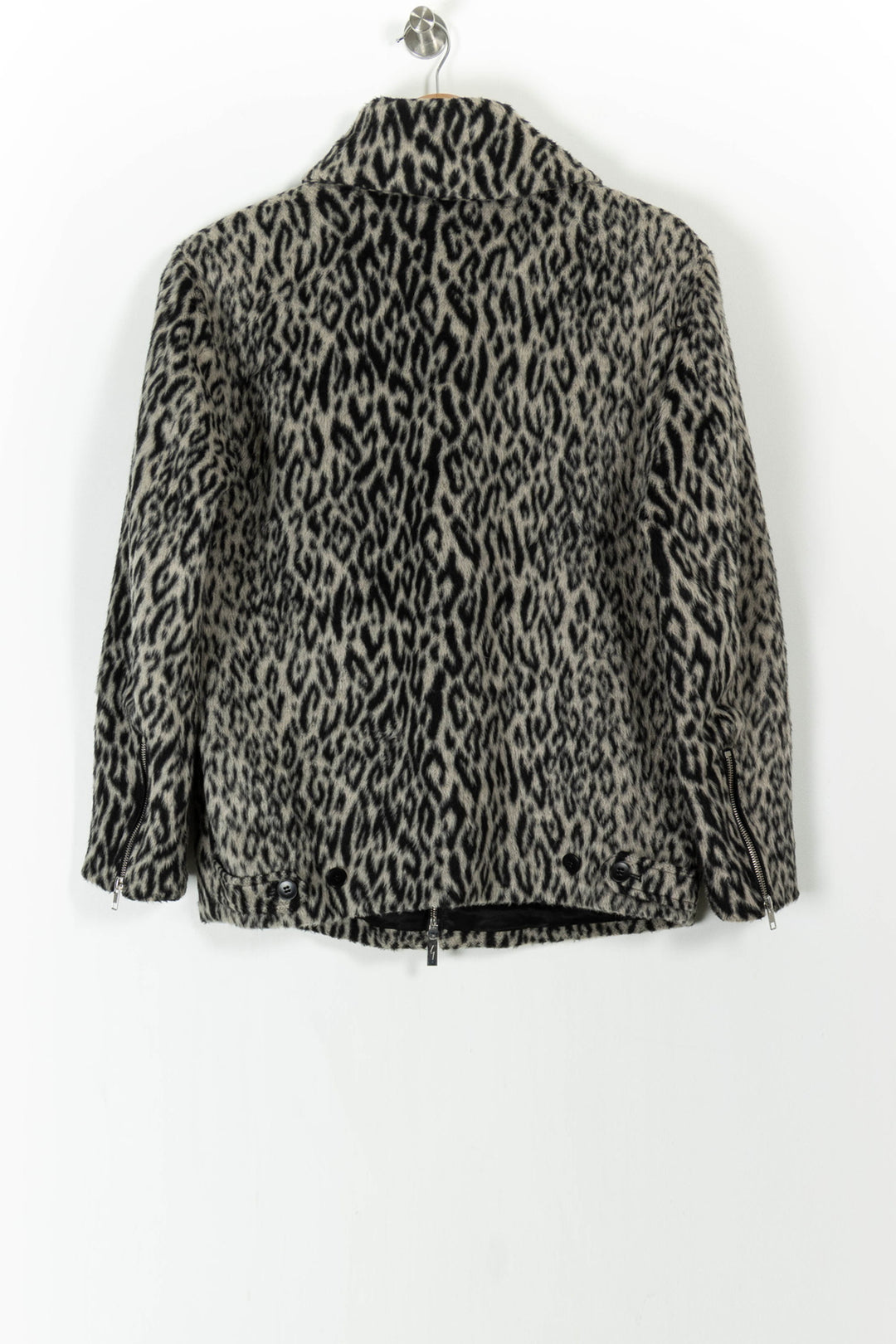 Veste Léopard Noire et Beige - Taille M/38 de la marque Agnès b. | PARAD105671 - Vendu par Paradigme - Image 4