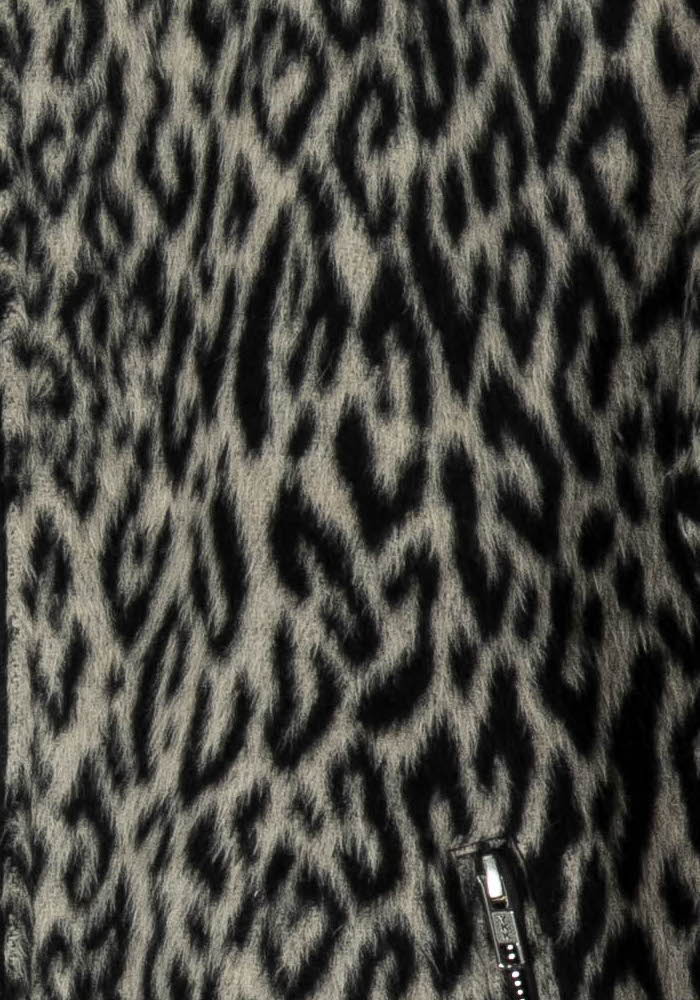 Veste Léopard Noire et Beige - Taille M/38 de la marque Agnès b. | PARAD105671 - Vendu par Paradigme - Image 3