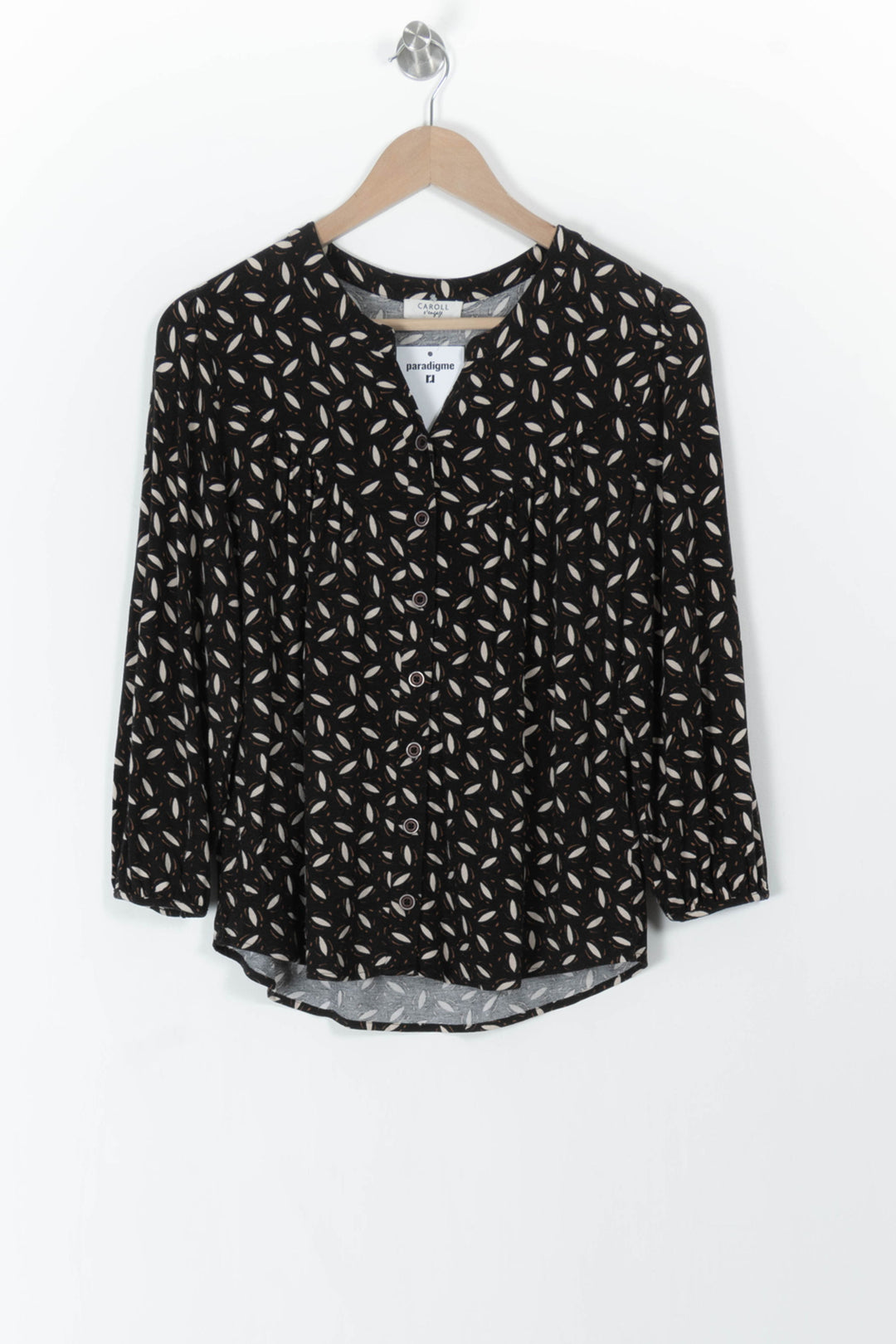 Blouse Noire et Blanche - Taille M/38 de la marque Caroll | PARAD105675 - Vendu par Paradigme - Image 2