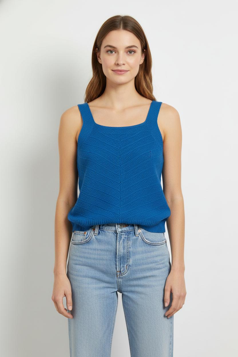 Débardeur Bleu - Taille M/38 de la marque FRNCH | PARAD105689 - Vendu par Paradigme - Image 1