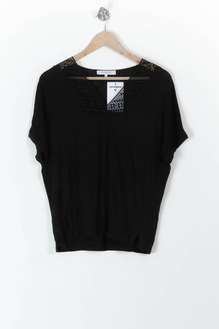 Blouse Noire - Taille M/38 de la marque Gerard Darel | PARAD105692 - Vendu par Paradigme - Image 2