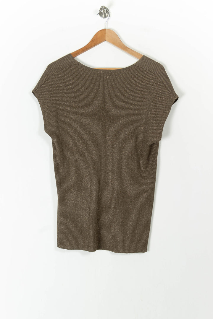 Pull Sans Manches Marron - Taille M/38 de la marque Grace & Mila | PARAD105695 - Vendu par Paradigme - Image 4