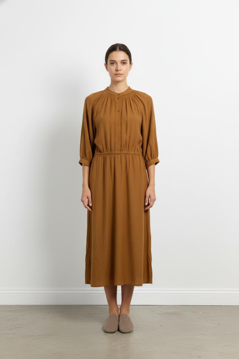Robe Chemise Marron - Taille M/38 de la marque Sessùn | PARAD105698 - Vendu par Paradigme - Image 1