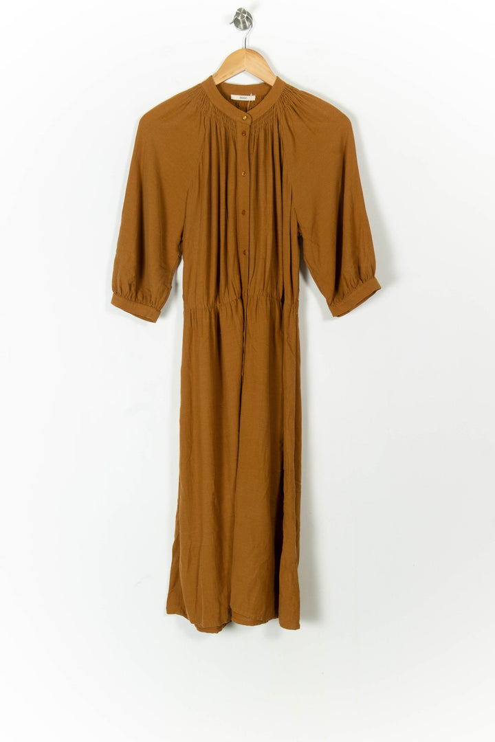 Robe Chemise Marron - Taille M/38 de la marque Sessùn | PARAD105698 - Vendu par Paradigme - Image 2