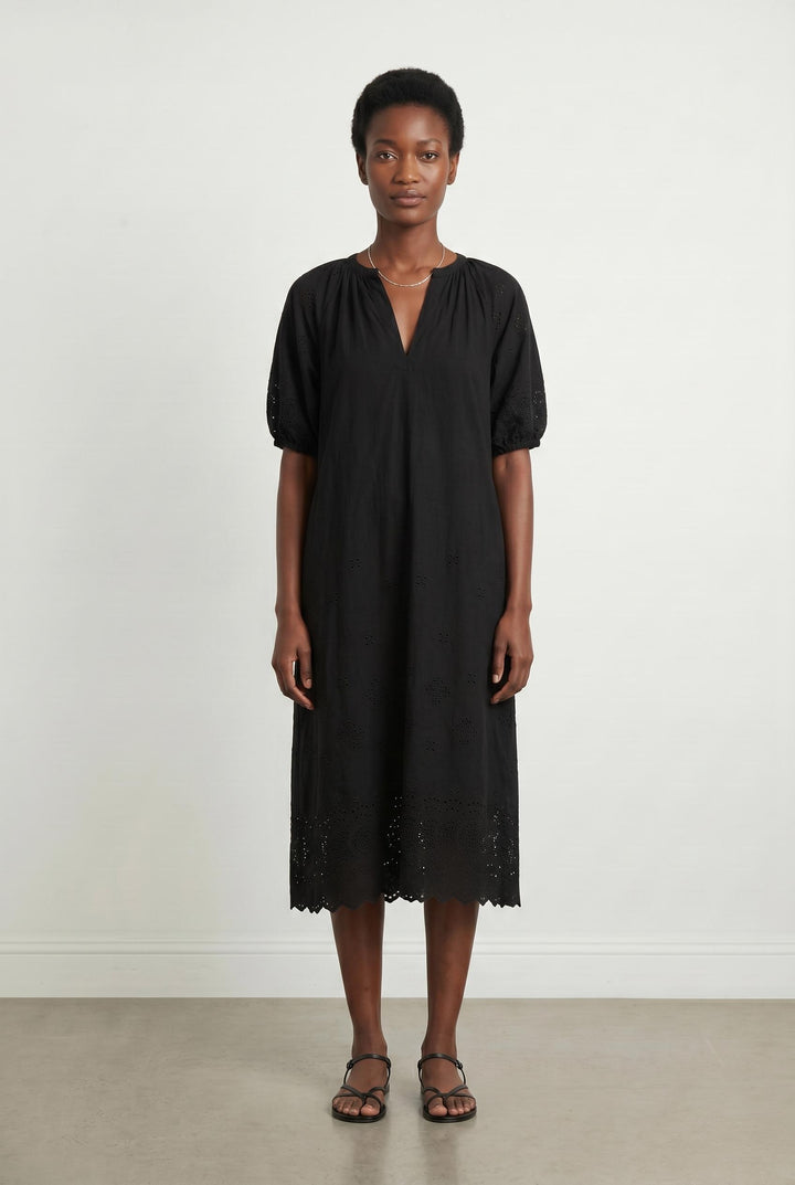 Robe Brodée Noire - Taille M/38 de la marque Vanessa Bruno | PARAD105700 - Vendu par Paradigme - Image 1