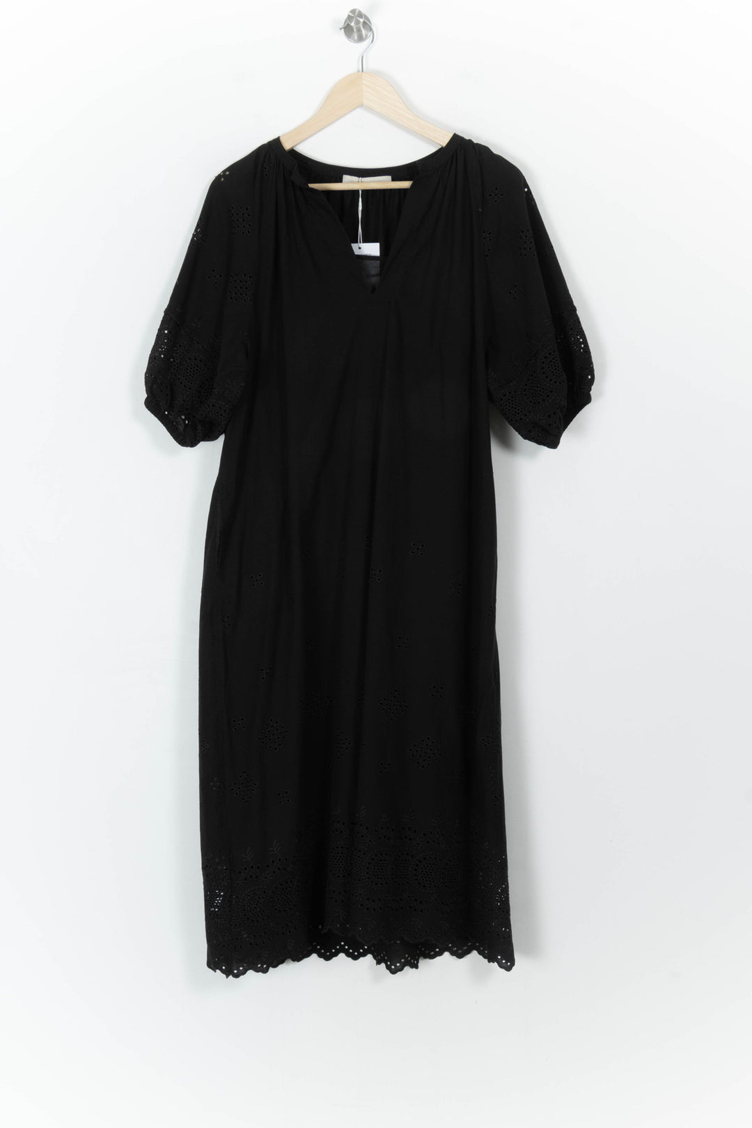 Robe Brodée Noire - Taille M/38 de la marque Vanessa Bruno | PARAD105700 - Vendu par Paradigme - Image 2