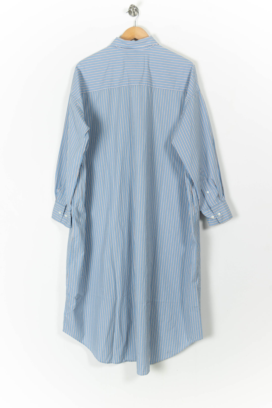 Robe Chemise Longue Bleue et Blanche - Taille XS/34 de la marque Bellerose | PARAD105708 - Vendu par Paradigme - Image 4