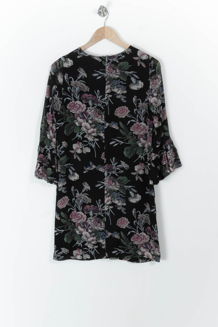 Robe Fleurie Noire - Taille S/36 de la marque Ganni | PARAD105712 - Vendu par Paradigme - Image 4