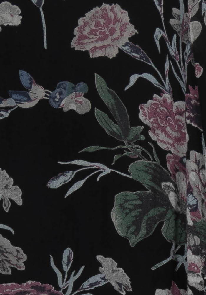 Robe Fleurie Noire - Taille S/36 de la marque Ganni | PARAD105712 - Vendu par Paradigme - Image 3