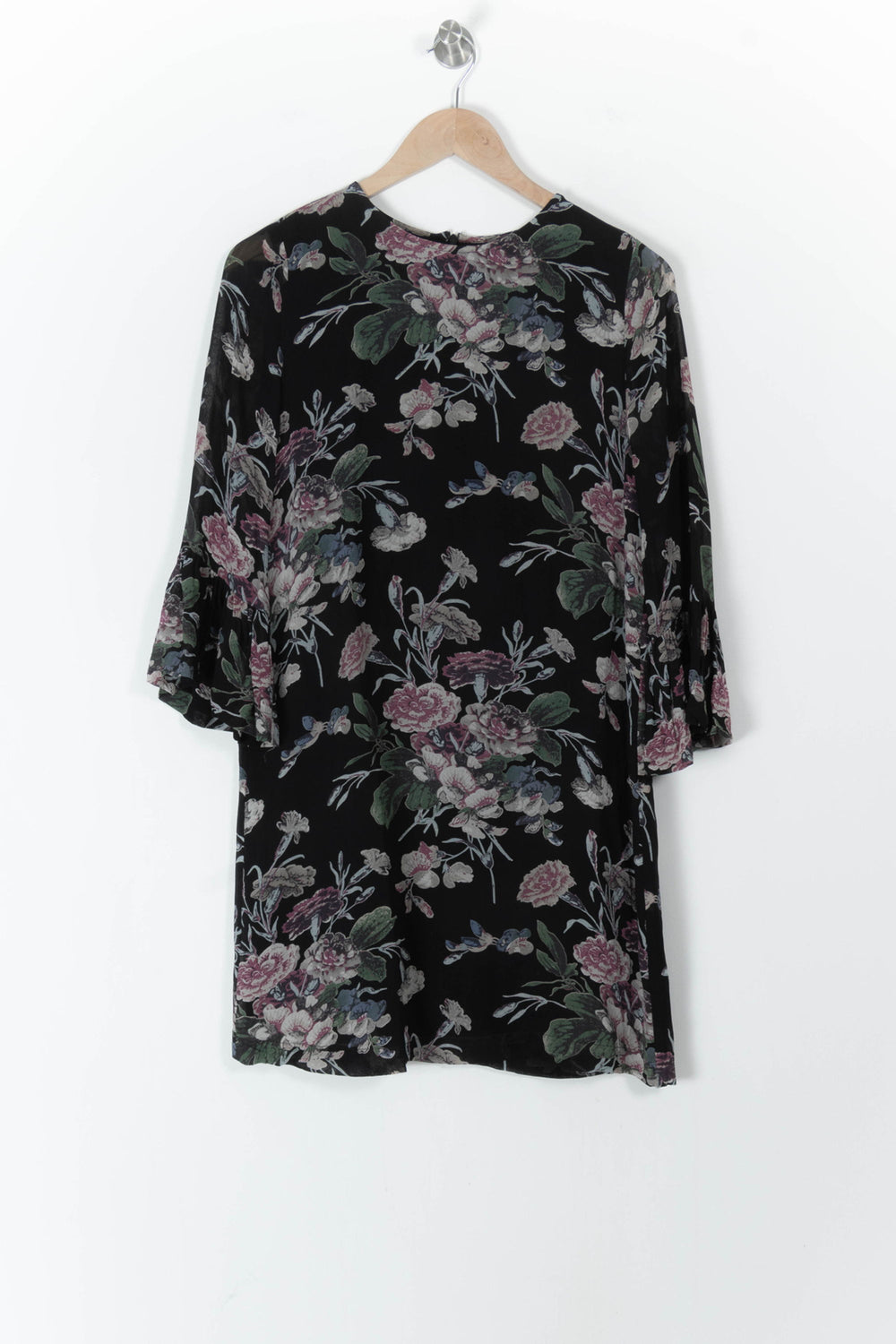Robe Fleurie Noire - Taille S/36 de la marque Ganni | PARAD105712 - Vendu par Paradigme - Image 2
