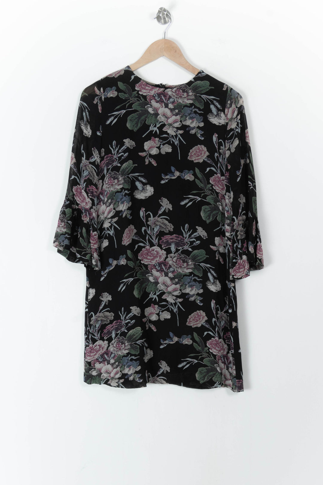 Robe Fleurie Noire - Taille S/36 de la marque Ganni | PARAD105712 - Vendu par Paradigme - Image 2