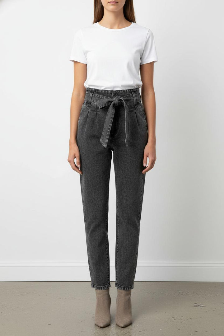 Jean Taille Haute Gris - Taille S/36 de la marque Sézane | PARAD105715 - Vendu par Paradigme - Image 1