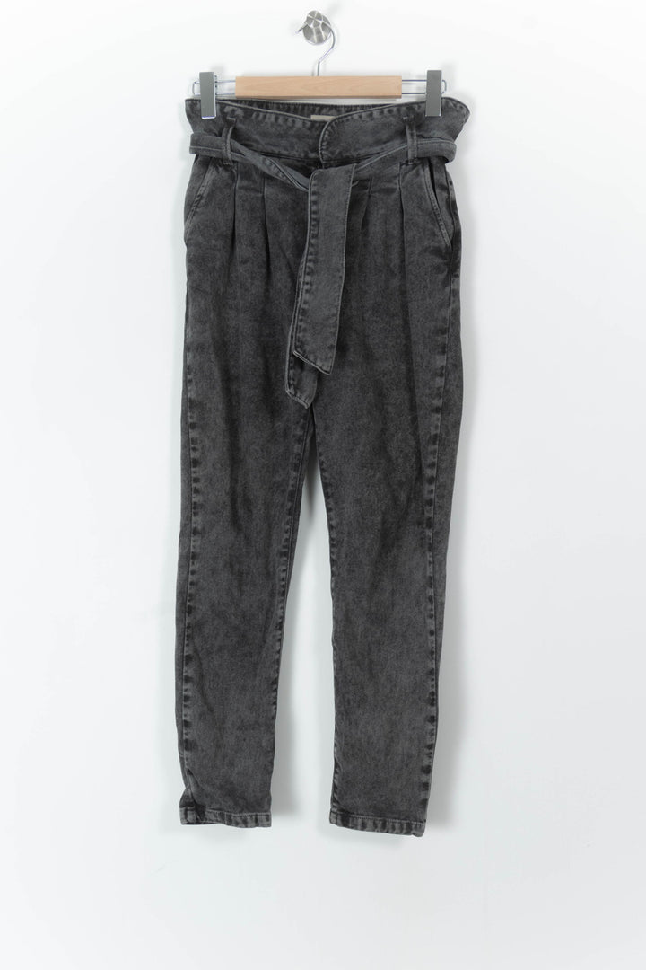 Jean Taille Haute Gris - Taille S/36 de la marque Sézane | PARAD105715 - Vendu par Paradigme - Image 2