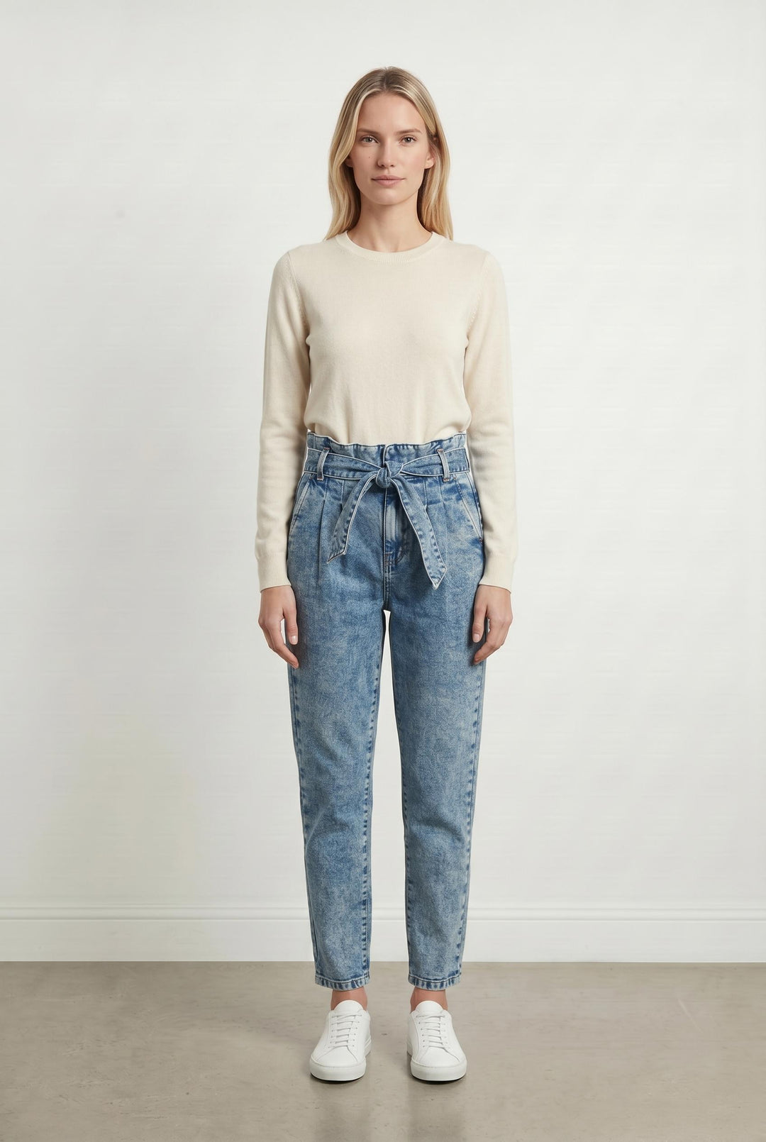 Jean Taille Haute Bleu - Taille S/36 de la marque Sézane | PARAD105716 - Vendu par Paradigme - Image 1