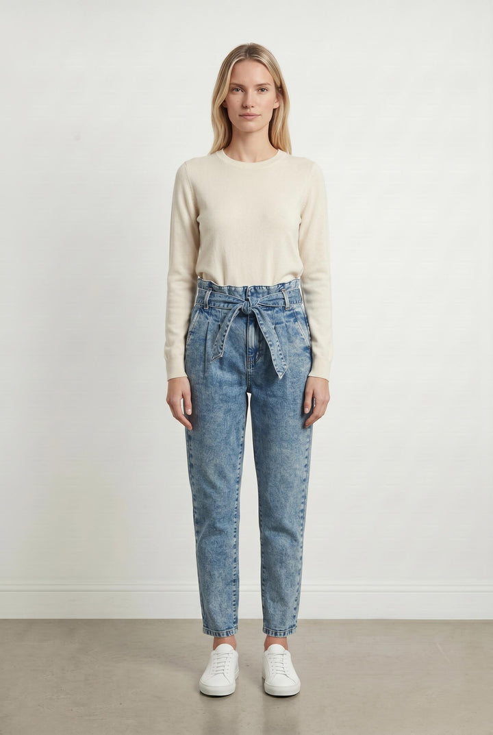 Jean Taille Haute Bleu - Taille S/36 de la marque Sézane | PARAD105716 - Vendu par Paradigme - Image 1